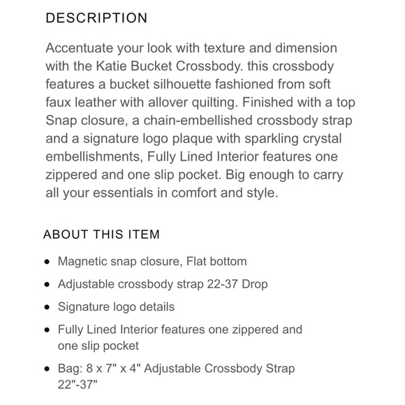 Jessica Simpson Red Quilted Bucket Bag - Picture 8 of 9